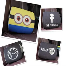 Memory Foam Автомобильная поясная диванная подушка хлопковое постельное бельё поясничная Подушка четыре сезона Автомобильная подушка под поясницу аниме мультфильм сиденье поясничное