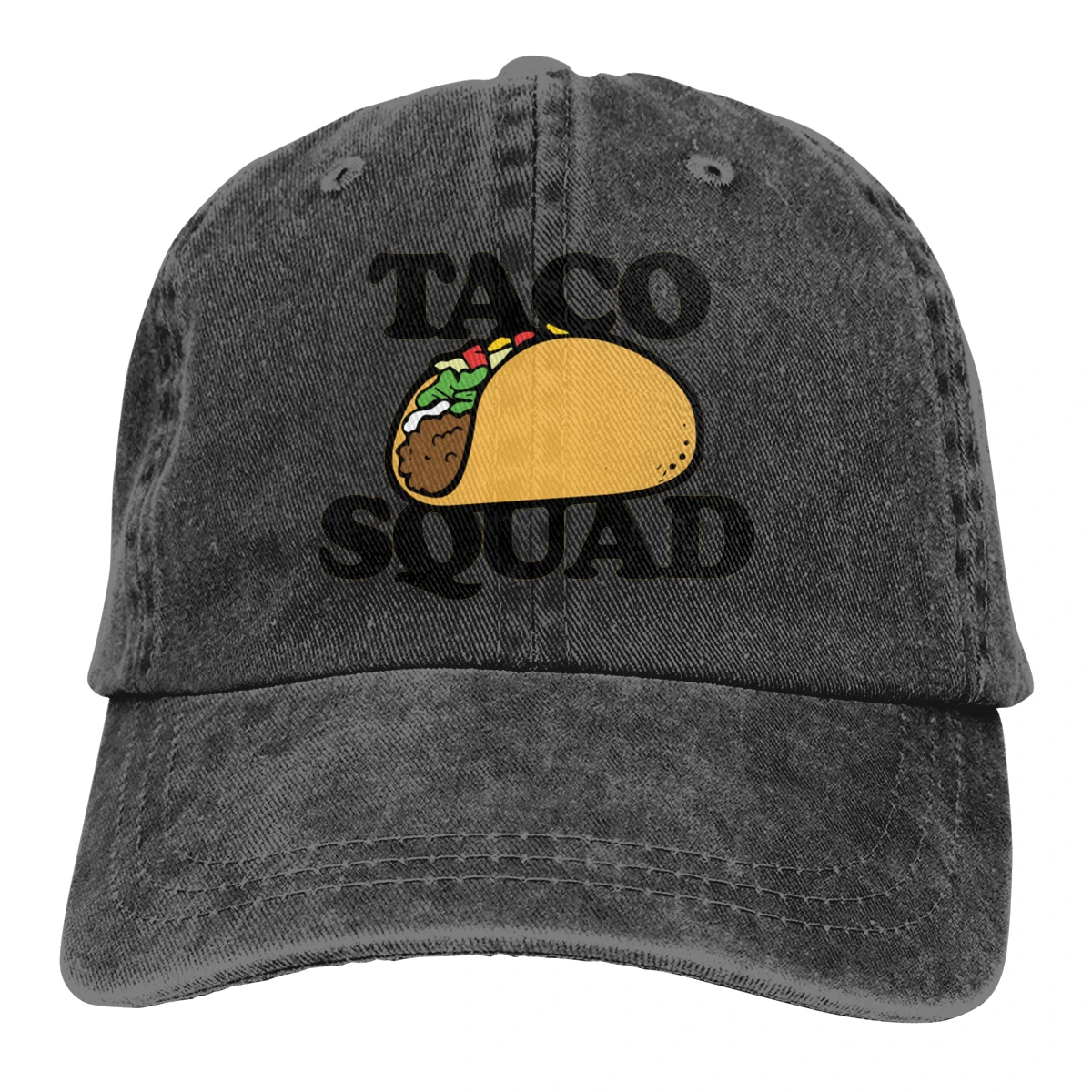 Taco Squad Casquette, Натуральная мужская и женская джинсовая бейсболка, регулируемая бейсболка для гольфа