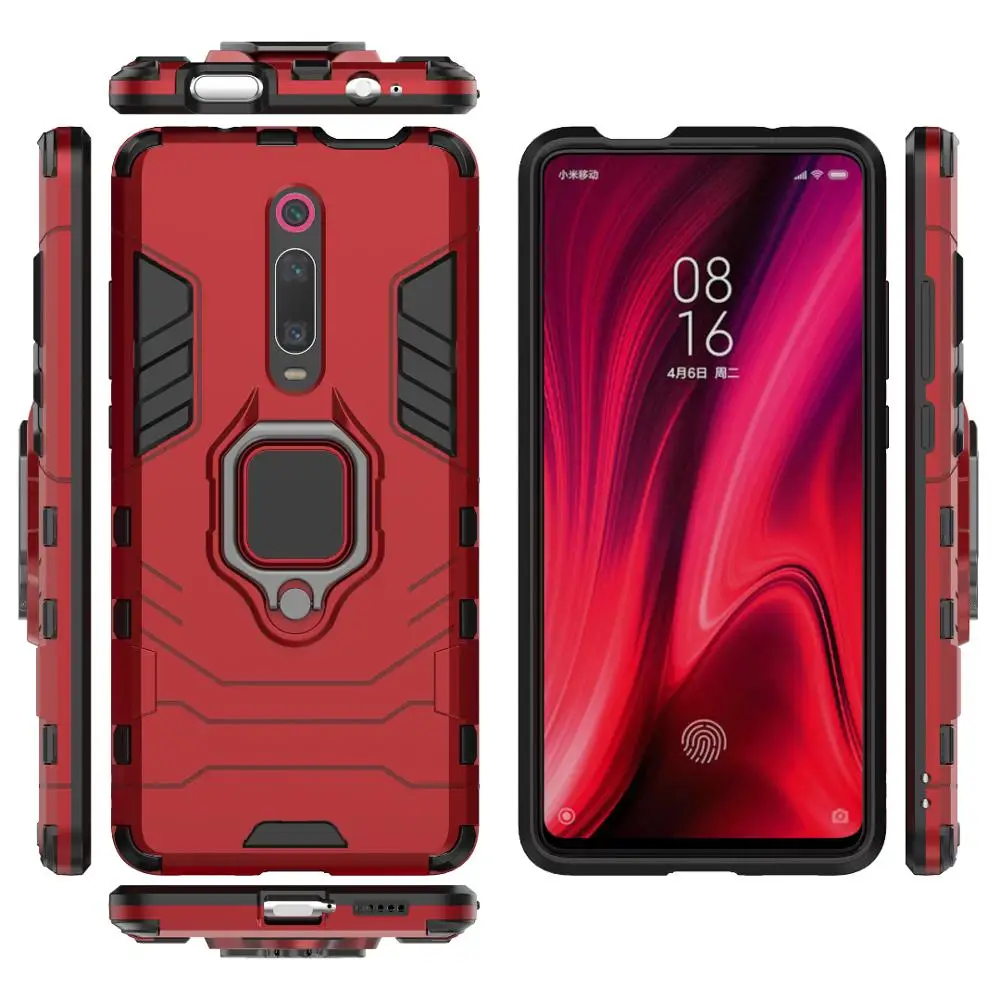 Сверхпрочный робот противоударный черный пантера Стенд чехол для Xiaomi mi 9T Pro