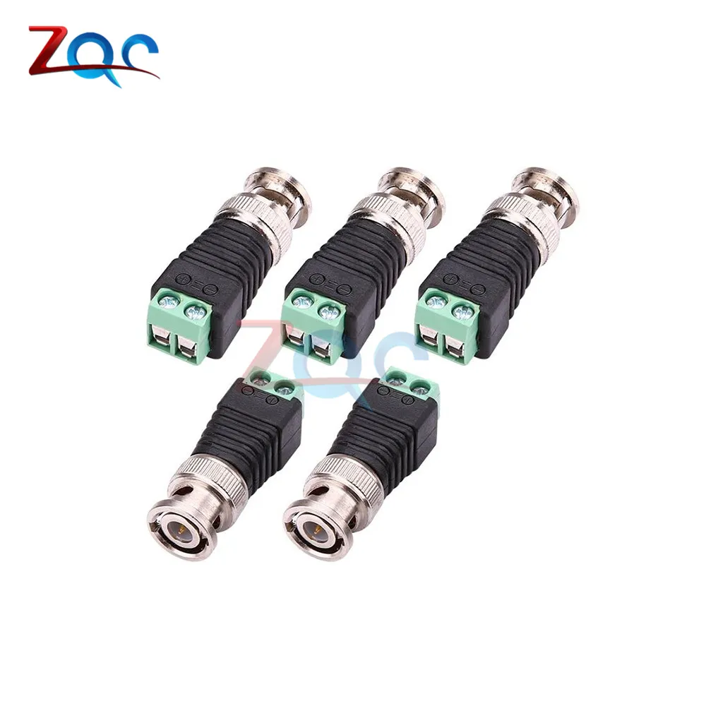 5PCS BNC Balun Connector and Camera Terminal Male Adapter for CCTV Surveillance Video Cameras Coaxial/Cat5/Cat6 | Обустройство дома