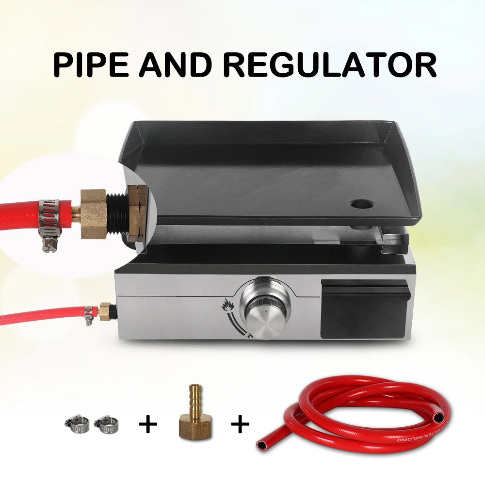 ITOP BBQ Gas Plancha Accessories 1 Set Pipe And Regulator For 8mm Pipe G1/2 Regulator Use For Plancha SP-HCHS Model