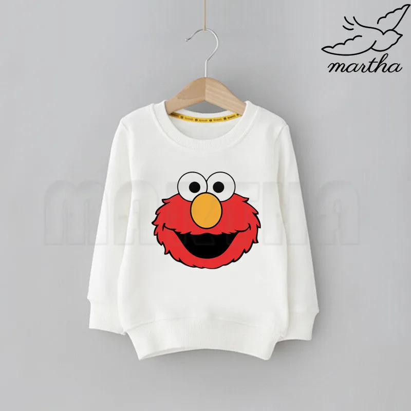 Sesame Street Cookie Monsters Cartoon Children Hoodie Cute Print Sweatshirts Kid Clothes Baby Cartoon Hoodies Sweatshirts - Цвет: D