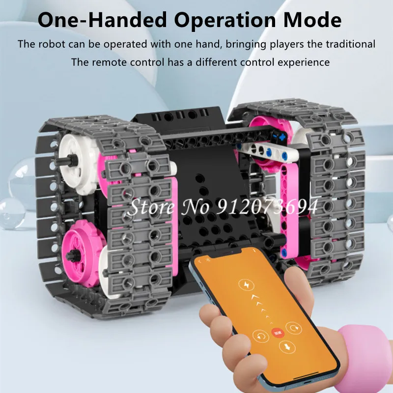 3-In-1 Modeling Gravity Sensor Radio Control Robot Graphical Programming DIY Puzzle Assembling Electric RC Building Blocks Toys 5
