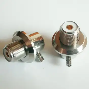 

PL259 SO239 UHF Female O-ring Bulkhead Panel Right Angle 90 Degree 2 Hole Connector Clamp Solder RG316 RG174 RG179 LMR100 Cable