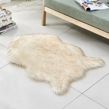 

Home Soft Artificial Sheepskin Rug Carpet Chair Cover Artificial Wool Warm Hairy Carpets Skin Fur Area Rugs For Living Room #LR3