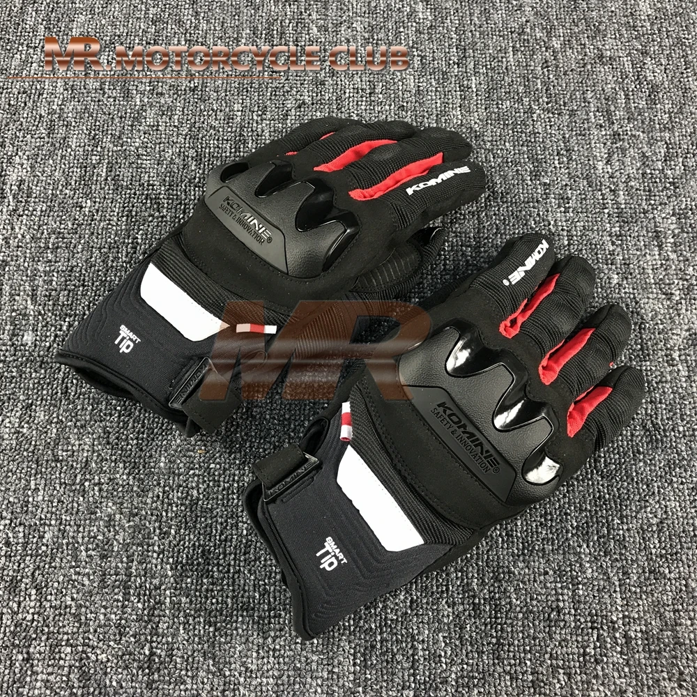 Komine GK-220 3D мотоциклетные летние перчатки из сетки Защитные Дорожные гоночные перчатки с сенсорным экраном перчатки для мотокросса