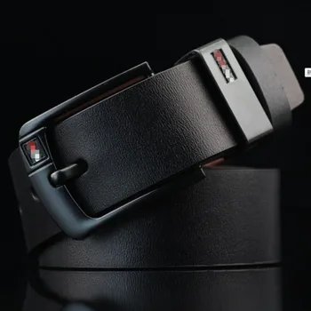 

Belt for men 2020 new popular alloy D-shaped pins needle buckle Vintage cinturones bareback belt antique wide ceinture homme