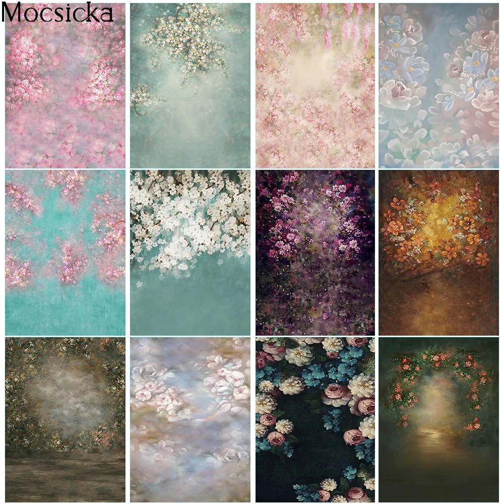Abstract Floral Newborn Background For Photography Flower Baby shower Girl Boy Wedding Birthday Photo Backdrop Wall Decor Studio
