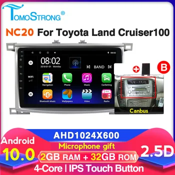 

NC20 2+32G Car multimedia player For Toyota Land Cruiser LC 100 2002 - 2007 Android 2 din GPS audio stereo no dvd free mic