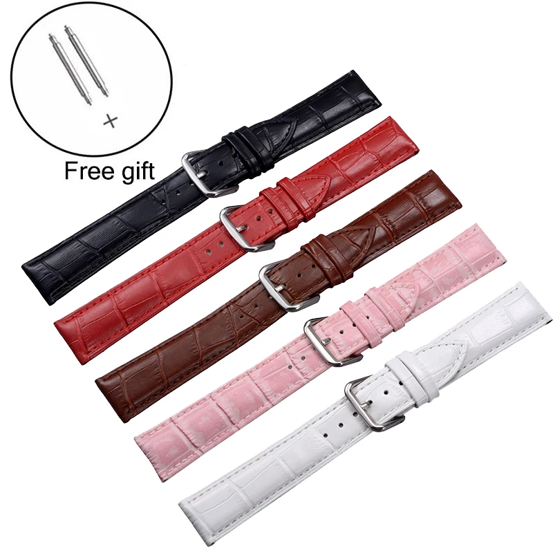 

20mm Geniune Leather Watchband for Samsung Galaxy Watch 42mm Gear S2 for Huawei for Amazfit Bip Smartwatch Band Replacement