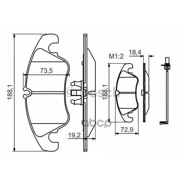 Колодки Тормозные Дисковые Передние Bosch арт. 0986494259