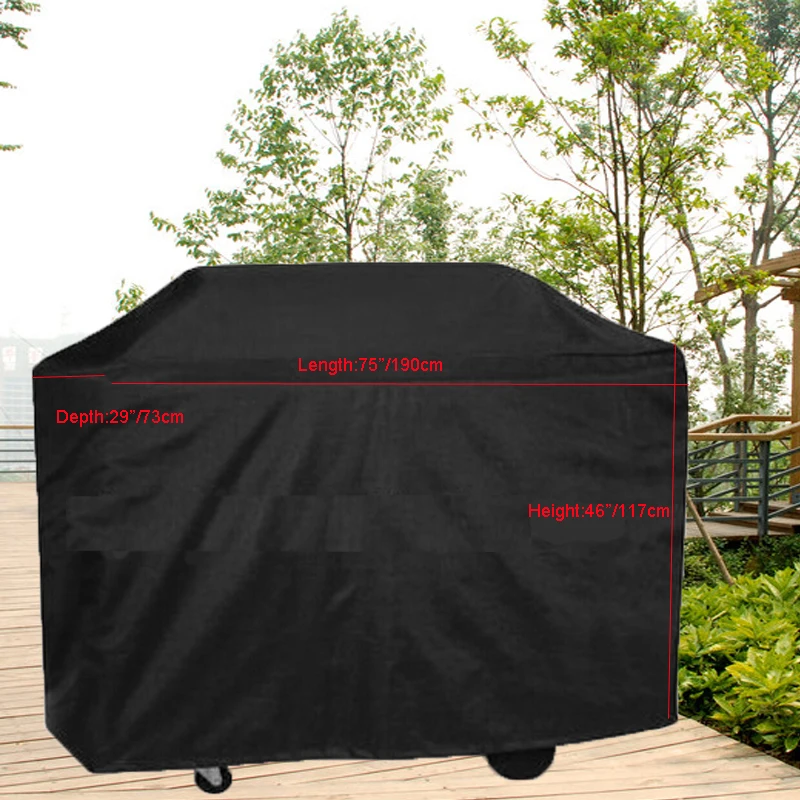 Universal BBQ Grill Cover,Gas Barbecue Grill protective cover,Black color Waterproofed,made cover