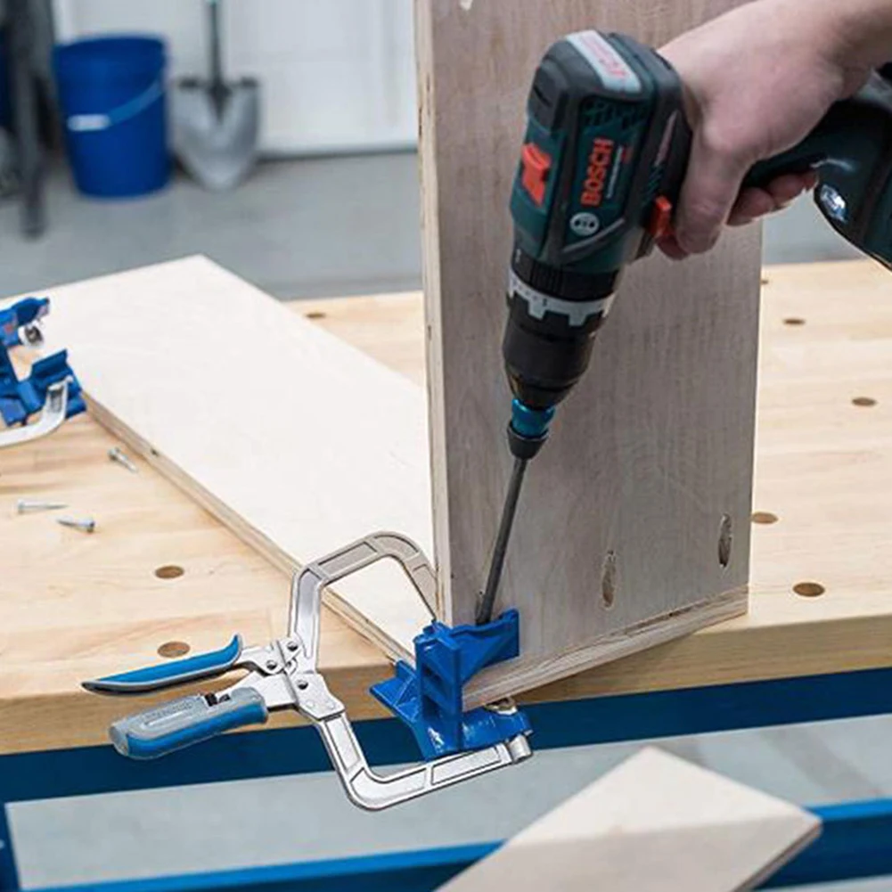 

Picture Frame Corner Clip Right Angle Clamps Pliers Hand Tool T-Clamp 90 Degree Right Angle Woodworking Clips Auto-adjustable