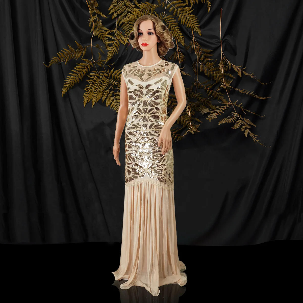 Herfst/Winter Jurk Maat Retro Avondjurk Jurk Pailletten Slanke Dames Party Elegante Avondjurk Formele Feestjurk Dansen Herfst/Winter Jurk Maat Retro Avondjurk Jurk Pailletten Slanke Dames Party Elegante Avondjurk Formele Feestjurk Dansen