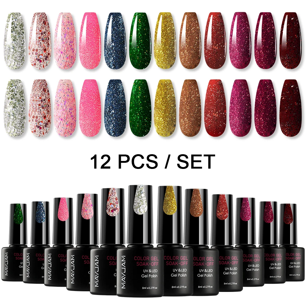 

12 шт./партия, Гель-лак для ногтей