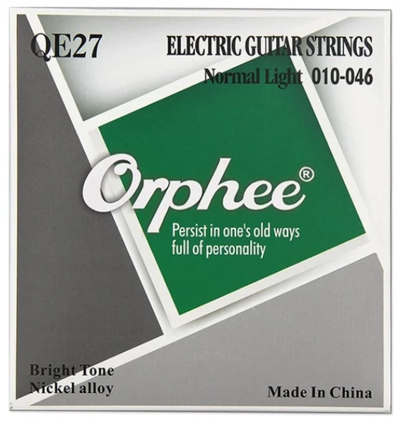 QE27 Orphee QE серии покрытые никелем Струны для электрогитары QE23/QE25/QE27/QE29 6 шт. профессиональные Струны для гитары - Цвет: QE27