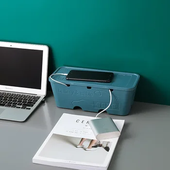 

Plug in storage box desktop power line data cable sorting box plug board socket management box cable collection box E53