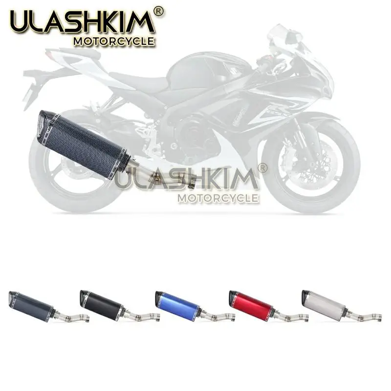 Мотоцикл полный выхлоп среднего звенья трубы слипоны для Suzuki GSXR600 Gsxr700 Gsxr750 k7 GSX R700 R750 R600 GSXR 600 700 750