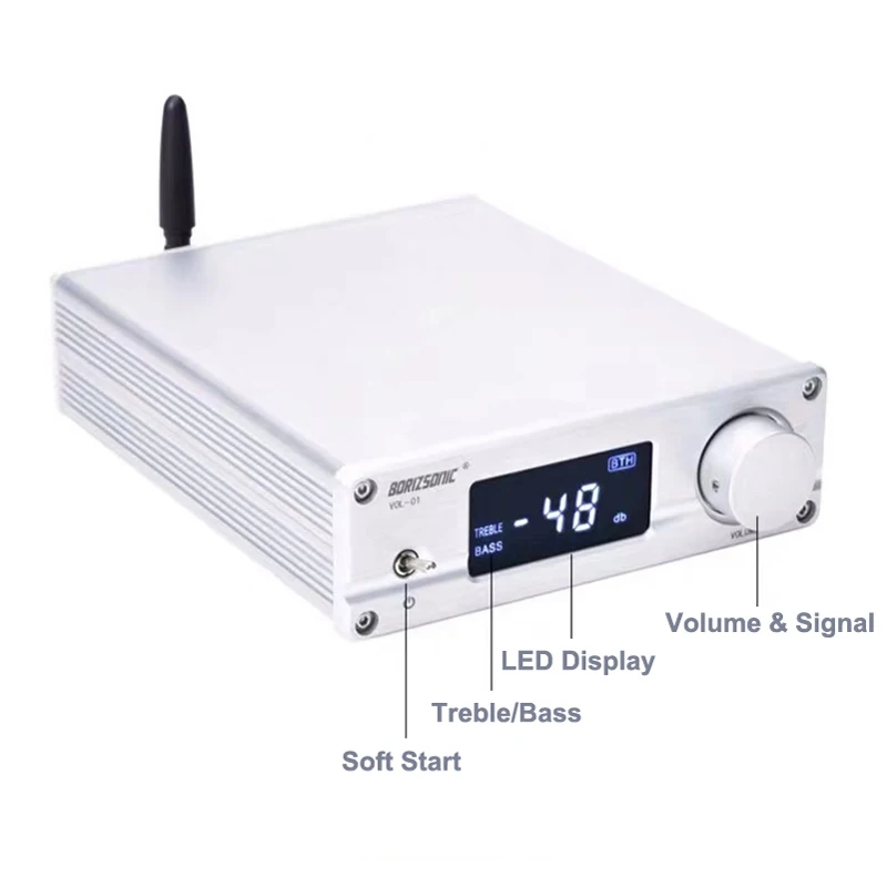NJW1194 Bluetooth 5,0 APTX стерео приемник дистанционного предусилитель 5 способ Вход регулятор громкости предусилитель с высокими частотами бас светодиодный дисплеем
