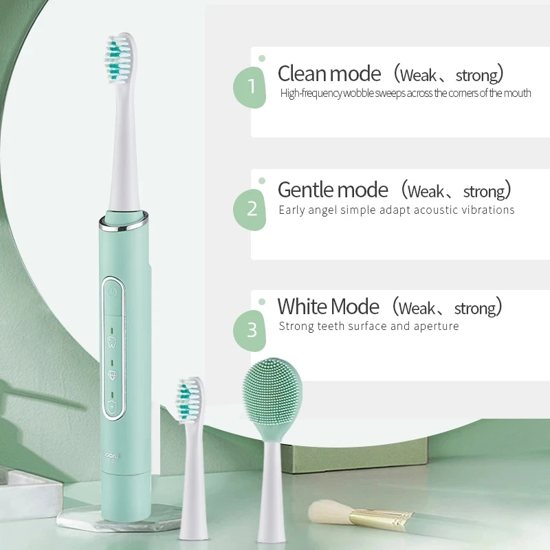 Ultrasonic Electric Toothbrush Wireless Rechargeable Sterilization