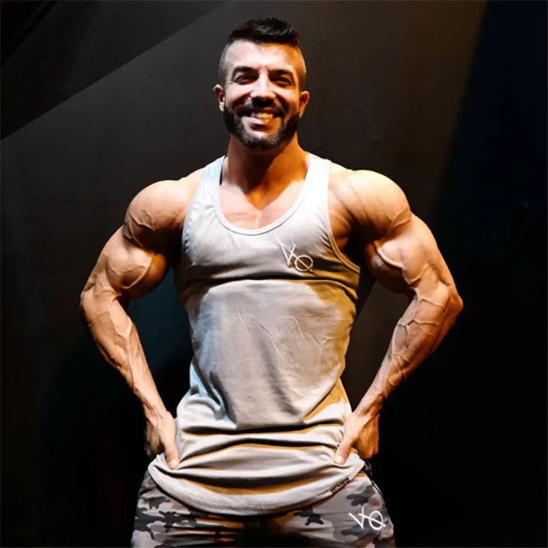 Стиль, Спортивная майка для бега Brother VQ, мужская майка для фитнеса без рукавов, однотонная Базовая рубашка
