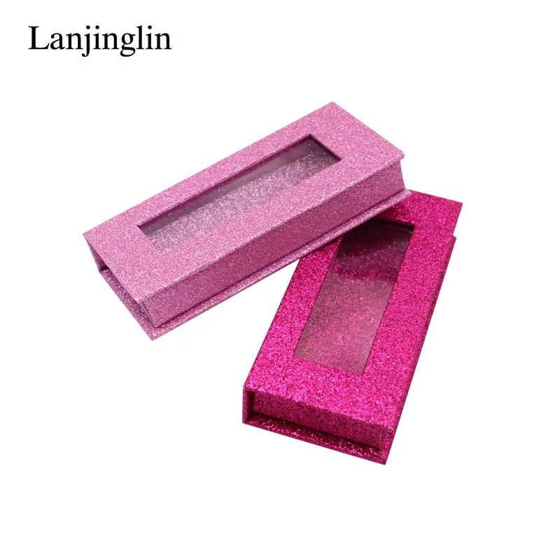 LANJINGLIN 1/5 пар норковые ресницы картонная коробка пустые блестящие посылка DIY флэш