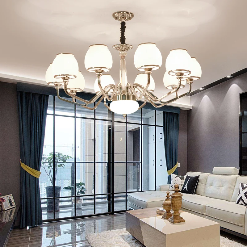 

Chrome Metal LED Chandelier for Living Room Led Pendant Chandeliers Light Hotel Dining Room Hanging Lamp Fixtures