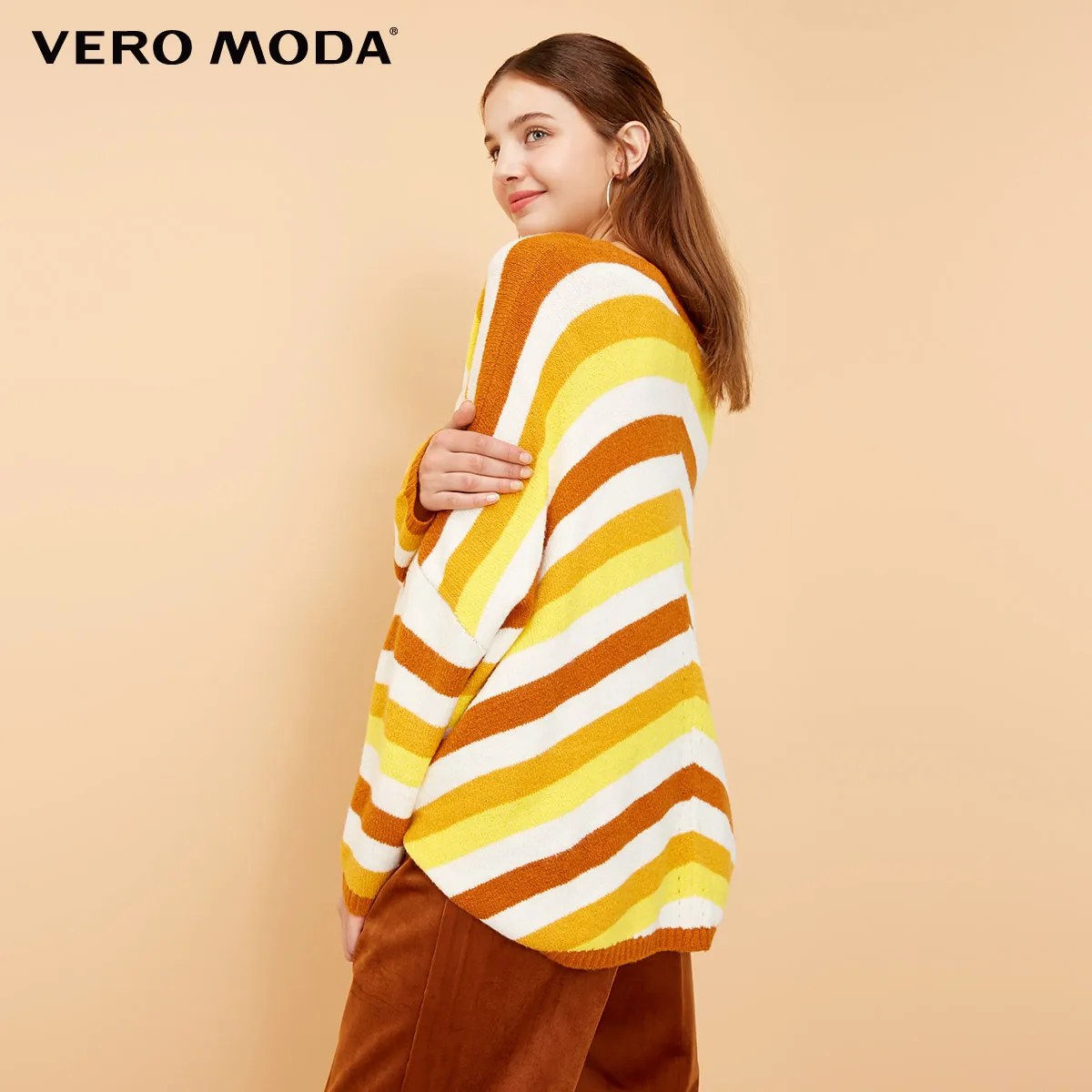 Свитер в полоску с v-образным вырезом Vero Moda | 319113513