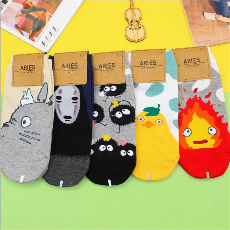 Totoro Sock No face Man Socks Anime Hayao Miyazaki Cartoon Figures Printed Korean Socken Creative Fairydust Cotton Sock Totoro Sock No face Man Socks Anime Hayao Miyazaki Cartoon Figures Printed Korean Socken Creative Fairydust Cotton Sock