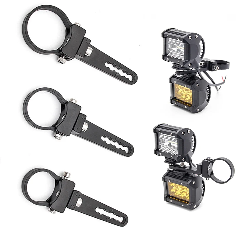 Staffa Universale Per Luci LED - Morsetto Regolabile Per Motociclette, Auto E Camion (17-33 Mm)