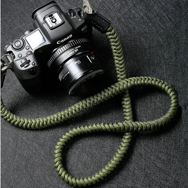 New Hand-Woven Umbrella Rope Camera Strap For SLR Canon-Nikon-Pentax-Leica-Olympus-Fuji-Sony Micro Single Shoulder Strap