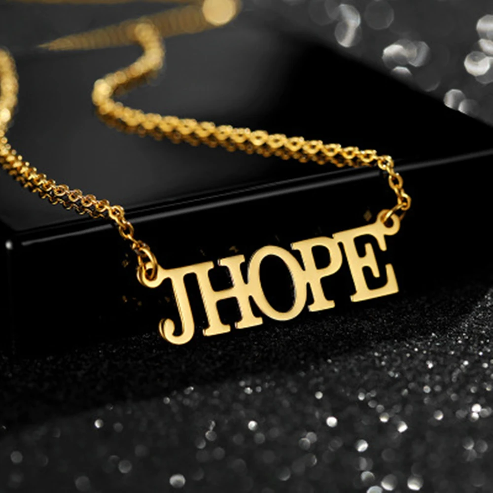 

Customed English Name Nacklace Personalized Customed Necklace Stainless Steel Charm Custom Name Jewelry 45 font To Write