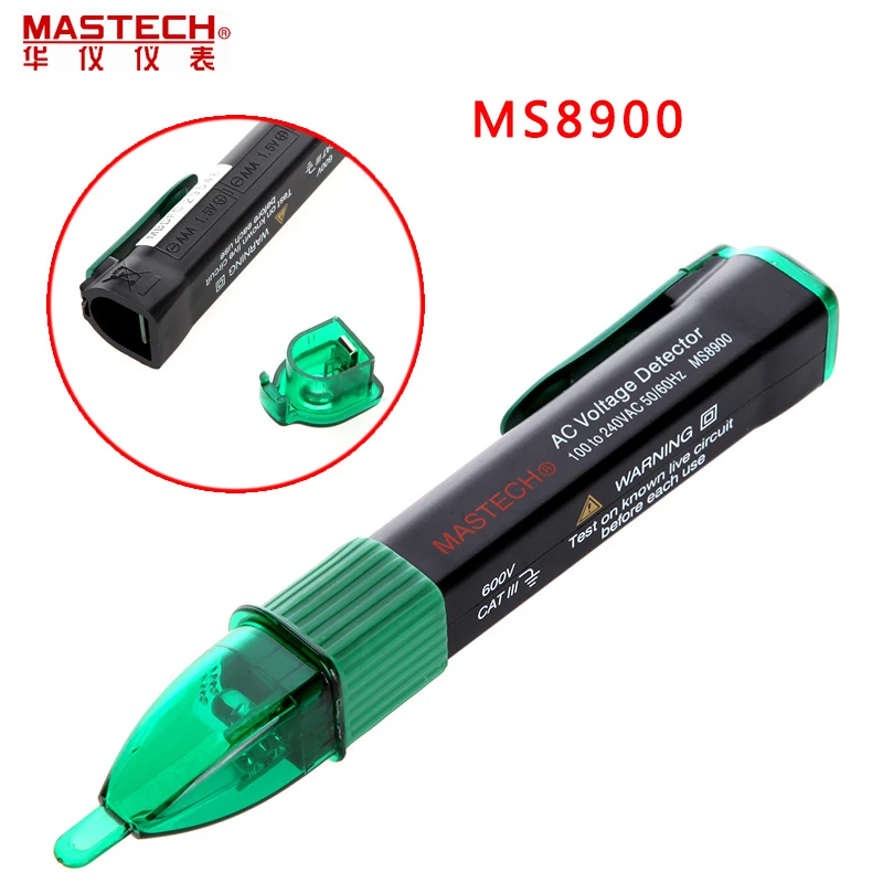 Mastech 100 V-240 V бесконтактный Тестер датчика детектора напряжения переменного тока Ручка MASTECH MS8900 тестовая ручка для проверки напряжения и тока