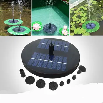 Kuulee Solar Drijvende Miniatuur Landschap Fontein Voor Zwembad Vijver Tuin Decoratie Ronde Zonne-energie Fontein Watering Pomp