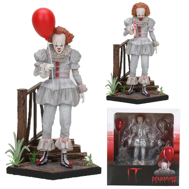 23 см NECA Stephen King's It Pennywise Joker Horror Deluxe Edition экшн фигурка ПВХ коллекционная игрушка на