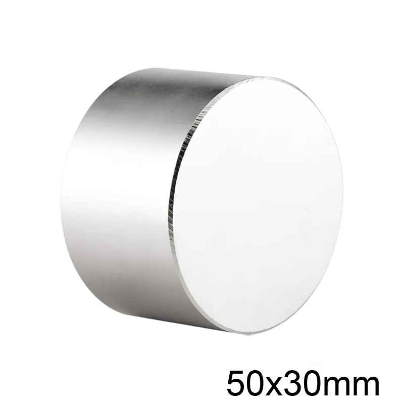 super forte magnético 50x30mm n35, grande ímã redondo 50*30mm, 1 peça