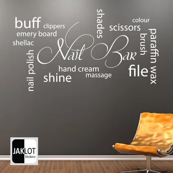 

Nail Art Salon Shop Wall Decal Beauty Salon Sticker Vinyl Wall Decals Decor Mural Nail Art Salon Shop Glass Window Sticker