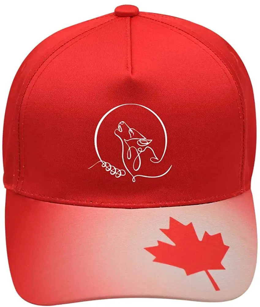 Унисекс волк бейсболки хлопчатобумажная ткань регулируемые канадские элементы наружные Шляпы красный
