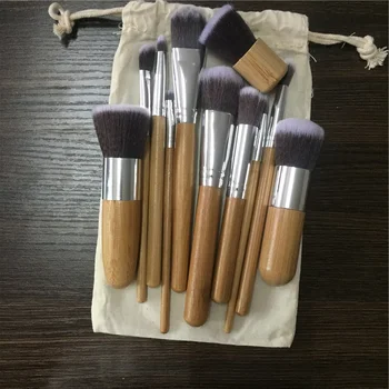 

11PCS Professional Makeup Brushes Set Bamboo Eye Shadow Pinceaux Maquillage Foundation Blusher Kabuki Soft Brochas Maquillaje