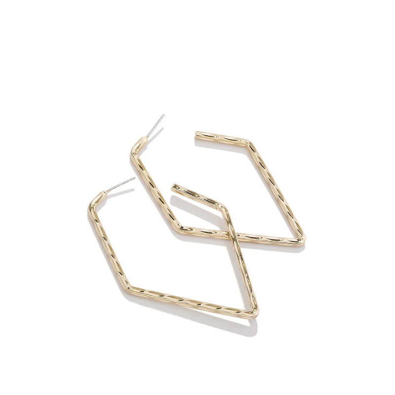 

Rectangular Large Ms. Earrings Punk Modern Fashion Silver Needle Jewelry 2019