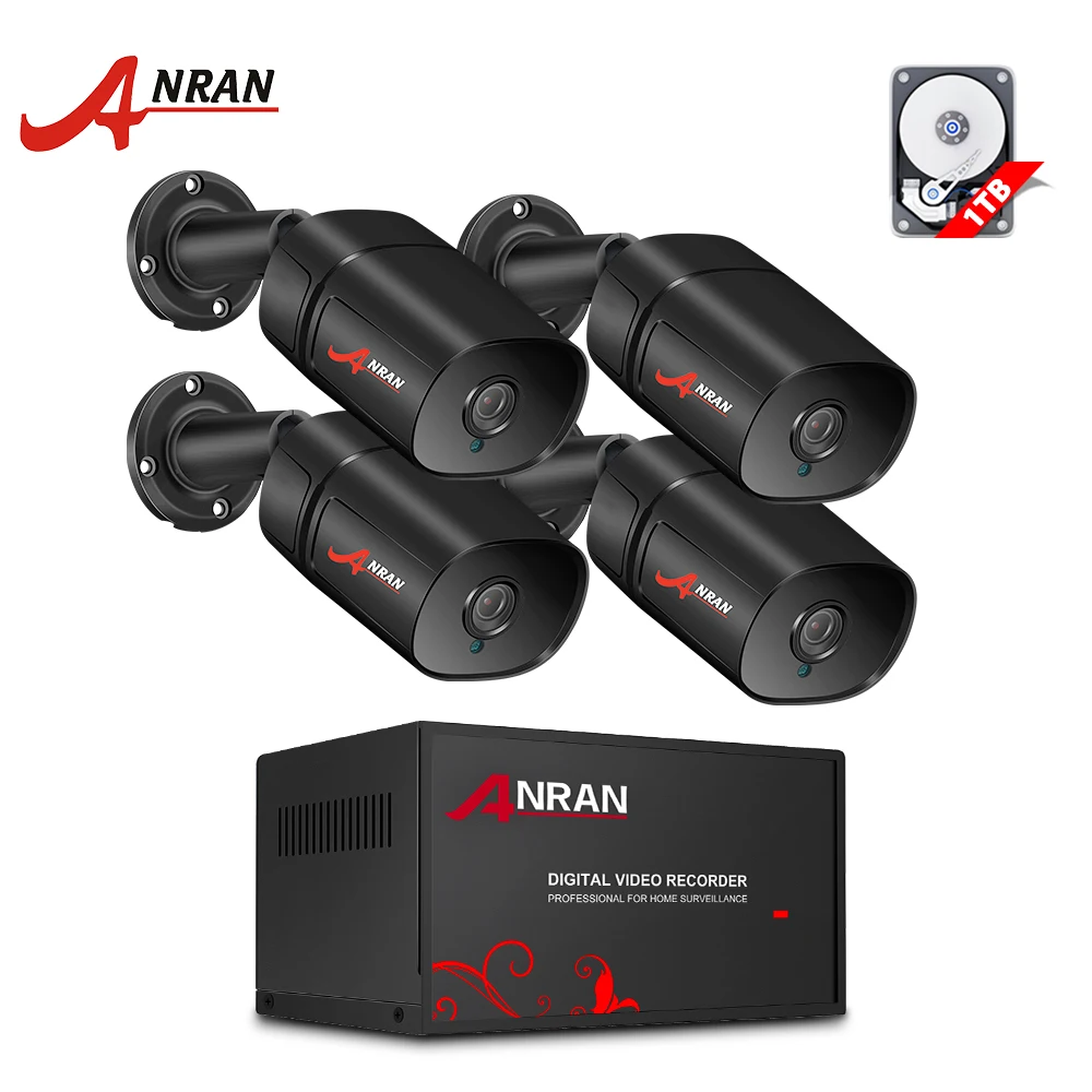 

ANRAN 1080P Analog HD Camera Video Surveillance System AHD DVR CCTV Security System Kit Indoor&Outdoor IR Night Vision Camera