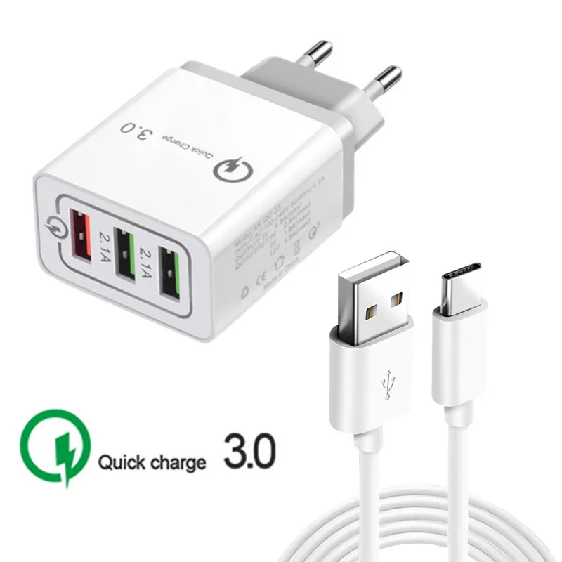 USB кабель для быстрой зарядки телефонов LG V50 ThinQ 5G V40 V30 G7 G8 Motorola Z Play QC 3 0 Type C huawei P20 lite