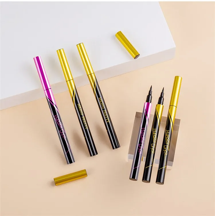 Eye Shadow Liner Combination cosmetics Small Gold Pen Waterproof Is Not Blooming Eyeliner Pen Quick-drying Eyeliner