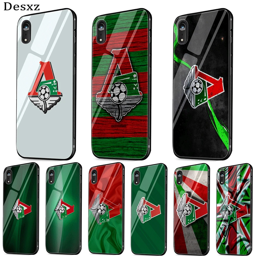 

mobile phone case glass for iPhone xr x xs max iPhone 7 8 6 6s Plus cover Moscow locomotive logo