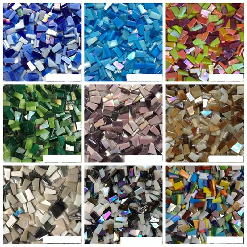 

100g Creative Glass Mosaic Wall Tiles Crafts DIY Hobbies Handmade Decorative Materials Various Mixes Irregular Mosaic Tiles