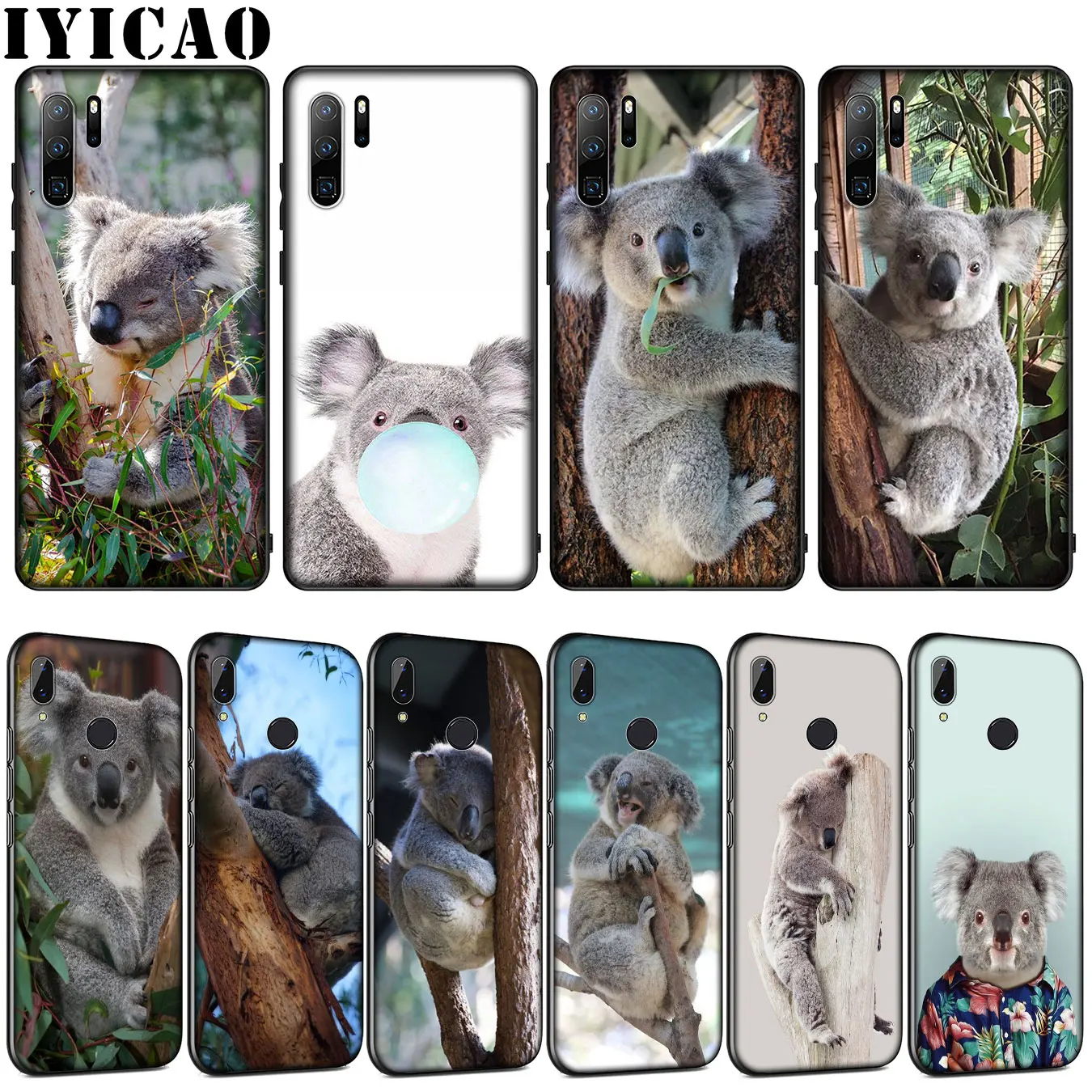Мягкий силиконовый чехол IYICAO Koala bear для Huawei P30 P20 Pro P10 P9 Lite Mini 2017 2016 P Smart Z Plus 2019 |