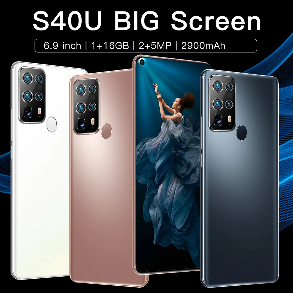 Новейшая модель 6 9 дюймов S40U Смартфон HD Экран 1 ГБ Оперативная память 8 Встроенная