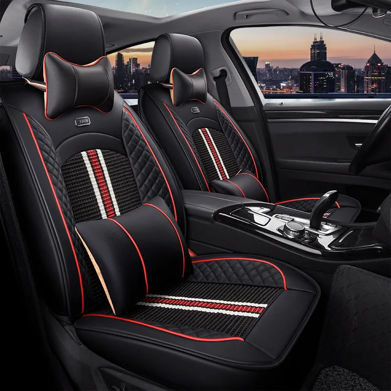 

Fully Surrounded Automobile Seat Cushion Four Seasons General Summer Viscose Teana Corolla Jetta Roewe RX5 Seat Cover Wholesale