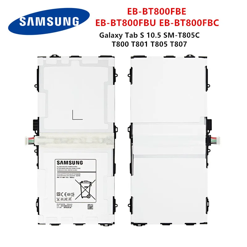EB BT800FBE для планшета SAMSUNG Orginal аккумулятор BT800FBC 7900 мАч Samsung Galaxy Tab S 10 5 SM T805C T800 T801 T805
