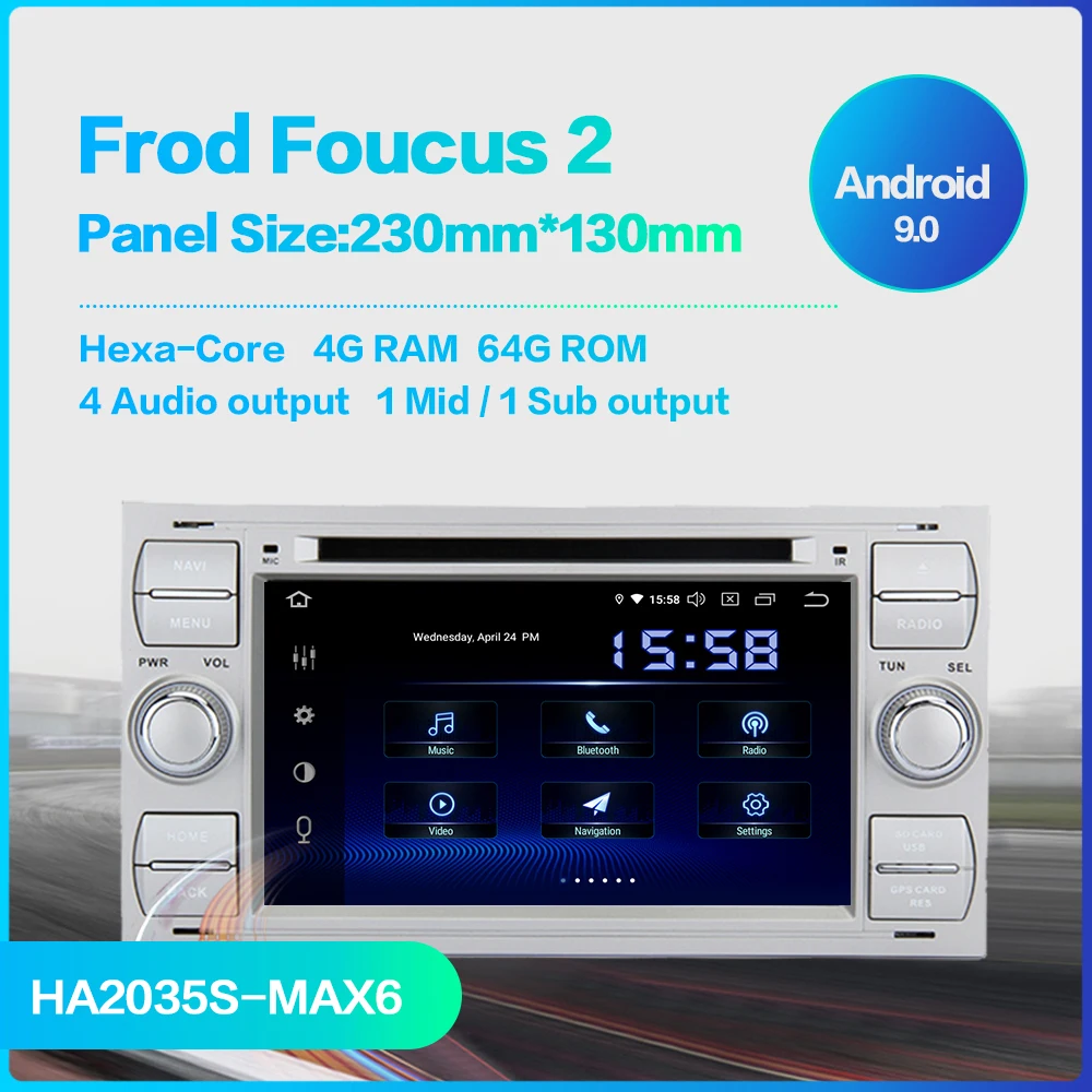 Discount Dasaita 7" Car Radio Player 2 din Android 9.0 for Ford Galaxy S-Max Fusion Fiesta Kuga old Mondeo Autoradio GPS Navigator MAX6 1 Discount Dasaita 7" Car Radio Player 2 din Android 9.0 for Ford Galaxy S-Max Fusion Fiesta Kuga old Mondeo Autoradio GPS Navigator MAX6 1